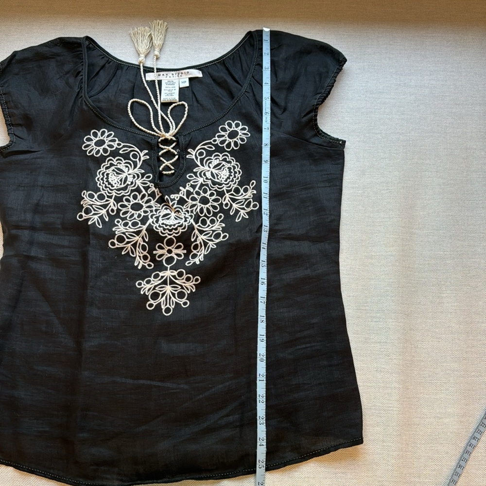 Max Studio Linen Top - Picture 5 of 6